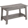 thumbnail image 1 of Table Basse Industrielle à 2 Niveaux, Table d'Appoint Étroite de 31,5 Pouces avec Rangement et Fini Rustique pour Salon et Chambre., 1 of 8