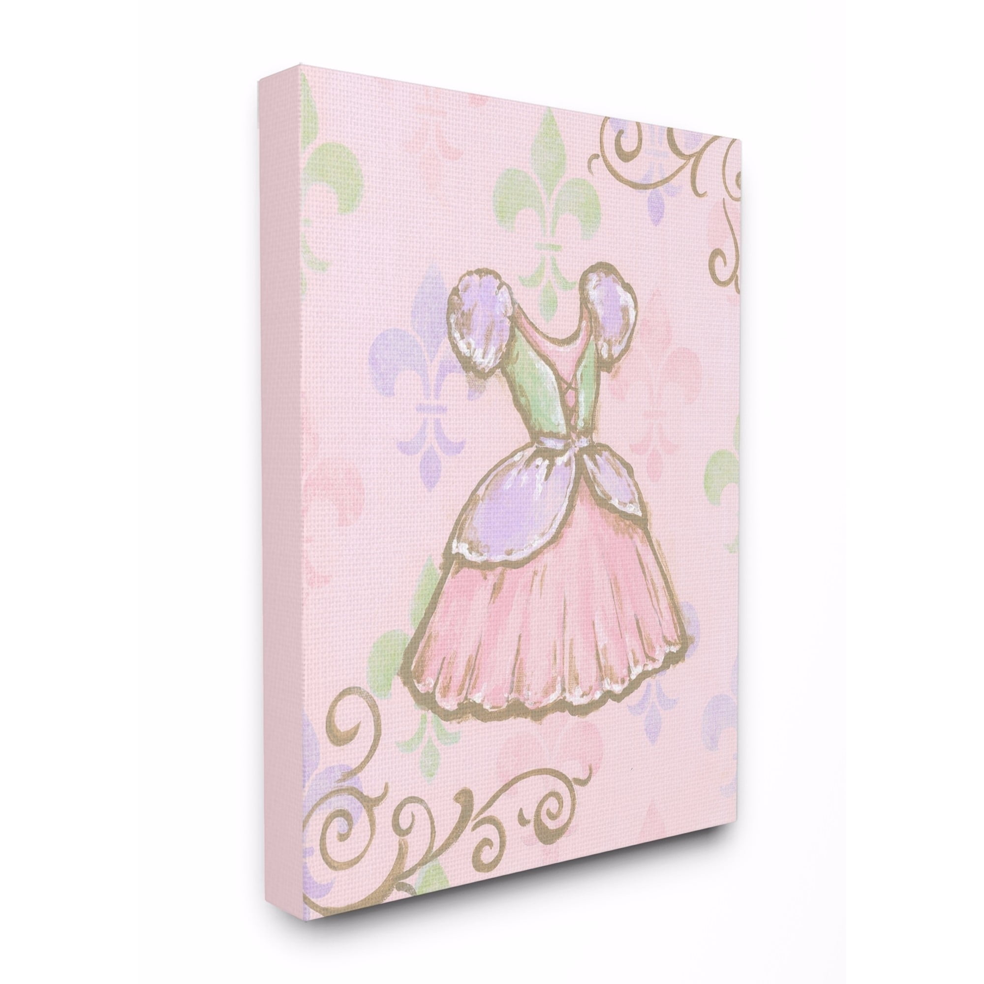 Stupell  Princess Dress with Fleur de Lis Wall Art 24x30