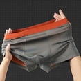 thumbnail image 3 of zeranth Men Boxers Mid Waist Soft Breathable Quick Dry Soft Elastic Thin U Convex Silky Anti-septic Seamless No Constraint Men Underpants Underwear, 3 of 7