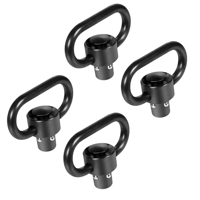 4 Pcs QD Sling Swivel Mount Adapter Durable Steel Heavy Duty Large Loading Capacity Push Button Quick Release Detachable Strap Buckle Hunting Accessories