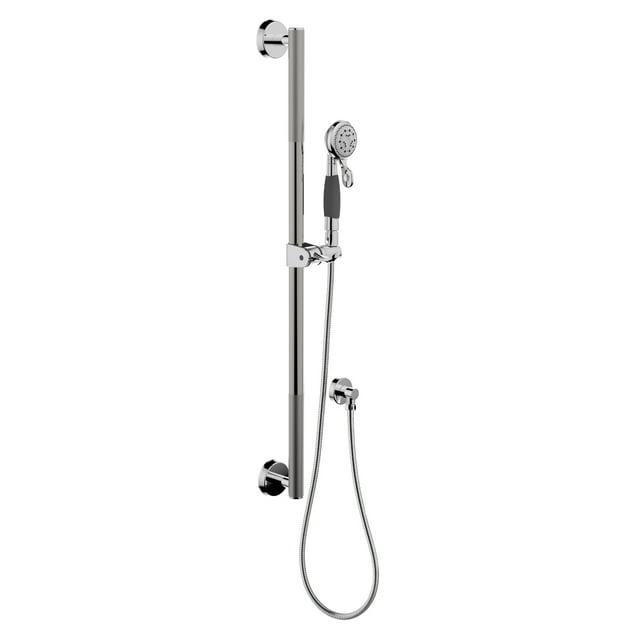 Belanger B90-631 1.25 In. Dia x 36 In. Grab Bar with ADA Hand Shower Slider and 5 Function Hand Shower, Polish Chrome
