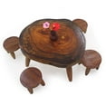 thumbnail image 2 of Realistic Doll House Miniatures Figurines Simulation Toys Trellises Scene Decoration Solid Wood Table And Chair, 2 of 8