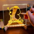 thumbnail image 3 of SHAGUOZHOU LED Light Up Drawing Board Transparent Writing Board For Kids DIY Craft Stationery USB Powered Glow Message Rhinestones for Crafts Small Craft Table Craft Organizers And Storage Cabinet, 3 of 7