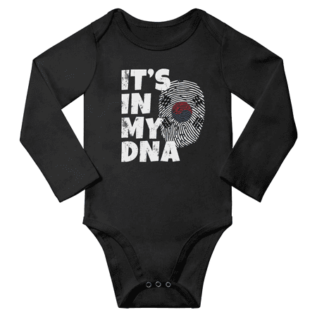 

It s In My Korean DNA Baby Long Sleeve Bodysuit Outfits (Black 18 Months)