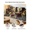 thumbnail image 4 of Easter Couch Cover, Spring Watercolor Eggs Flowers Leaf Plant Sofa Cover Blanket for 1 Seat Cushion, Sectional Sofa Slipcover Furniture Protector for Living Room Bedroom 71''x91'', 4 of 9