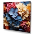 thumbnail image 2 of Designart "Vibrant Hydrangea Blossom In Blue And Orange III" Hydrangea Wall Art Living Room, 2 of 7