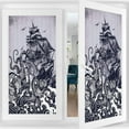 Vintage Art Nautical Decorative Window Film, Ocean Theme Bathroom