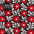 thumbnail image 5 of Shower Curtain, Red Floral Waterproof Fabric Plastic Shower Curtain, Drying Fast Bathroom Curtain with 9 Buttonholes, Ruffle Shower Curtain 60x72in, 5 of 8