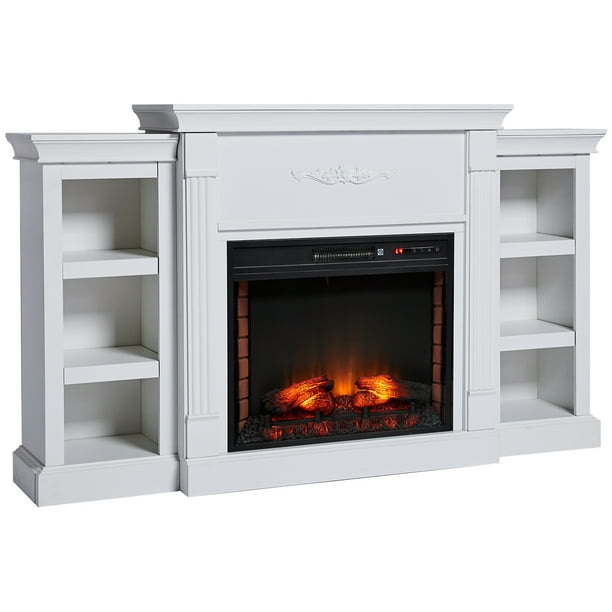 Electric Freestanding Fireplace 1400W Artificial Flame Effect
