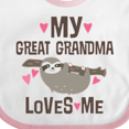 thumbnail image 4 of Inktastic My Great Grandma Loves Me Girls Baby Bib, 4 of 4