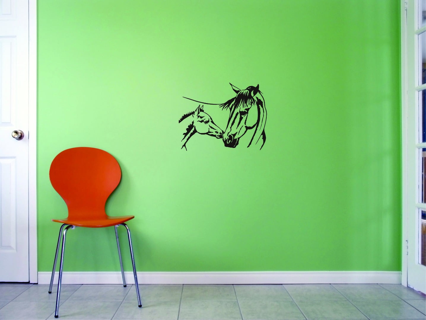 Custom Wall Decal Peel & Stick Sticker Horse and baby Home Decor Picture Art 12x18 Inches