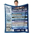 thumbnail image 1 of LHSHID Son Blanket Gifts for Fathers Day for Son Gift from Dad Love You Son Blanket from Mother for Sofa Bed Unique Birthday for Son from Father 50"x60", 1 of 6