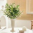 thumbnail image 4 of Artificial Plants Olive Branch in Glass Vase, 15.35" Fake Plant Greenery Stems with Olive Branches Faux Eucalyptus Stems, for Centerpieces Decoration,Home Decor,Coffee Table Decor, 4 of 6