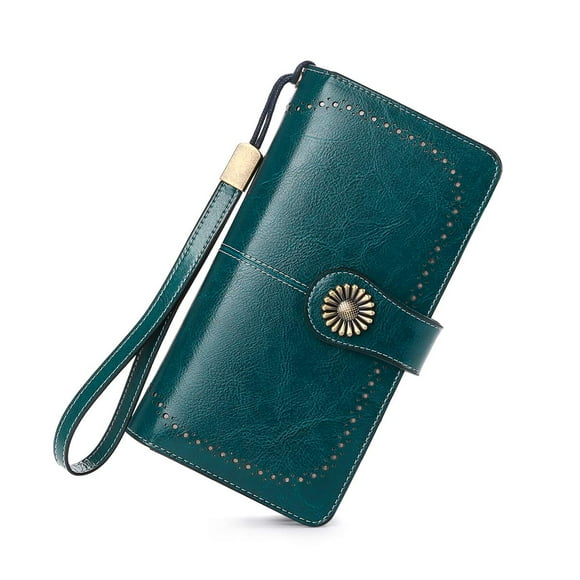 Ladies Leather Large Wallet, Women Leather Wallet, Long Wallet, Wallet With 24 Card Slots And Rfid Protection