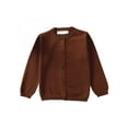 thumbnail image 1 of Boys Girls Childrens School Sweatshirt Sweater Jumper Top Button Down Crew Neck, 1 of 5