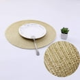 MODANU 4 Pack Polypropylene Woven Placemats for Dining Table, 7" Round