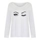 thumbnail image 4 of Blusa de manga larga de encaje estampado de moda para mujer Tops casuales con cuello en V Pompotops  FGAJ14605, 4 of 5