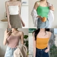 thumbnail image 6 of Korean Style Wild Tube Tops,Female Slim Fit Camisole,Women Camis Top,Double Spaghetti Strap Camisole,Knitted Vest Top, 6 of 8