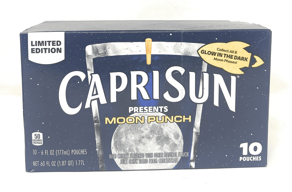Capri Sun Moon Punch Wild Cherry Flavored Juice Drink 6oz - 20 pouches (glow in the dark)