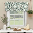 thumbnail image 3 of Green Fruit Leaves Window Valance Curtain Leaf Plant Beige Rod Pocket Short Curtain for Living Room, Bedroom & Kitchen Window Decor 42x12in, 3 of 8