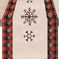 thumbnail image 3 of pdqouc Bobasndm Christmas Table Runner with Black Red Plaid Border and Christmas Trees Pattern Thick and Christmas Table Runner for Christmas Dining Table Decorations 72 X 12.9 inch, 3 of 7