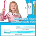 thumbnail image 3 of 2 Pieces Giant Toothbrush Prop Large Novelty Toothbrushes Big Brush Fun Toy for Taking Pictures Comedy Party Favors Pet Grooming Brush (Blue, Pink) El, 3 of 3