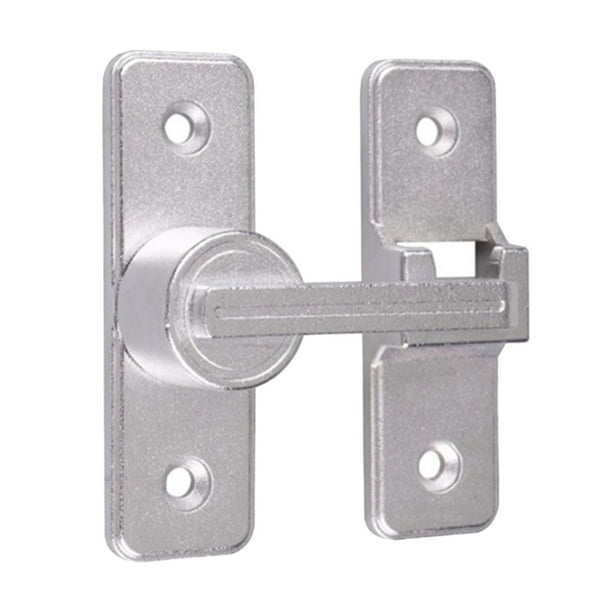 Cerradura para puerta de granero, pestillo para puerta de habitación, herraje duradero, perno de puerta interior de aleación de zinc Plata de 180 grados.