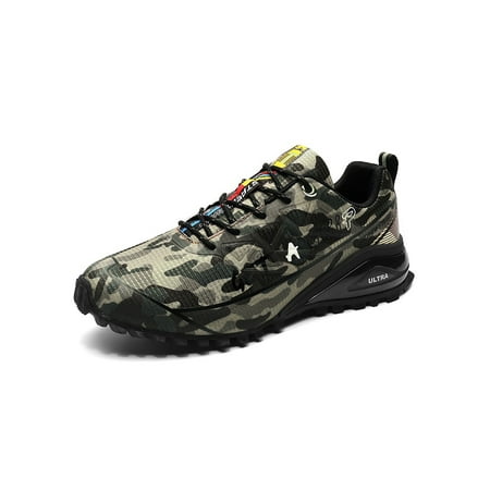 

Crocowalk Men Fashion Athletic Sneakers Sports Casual Lace Up Trainers Breathable Anti Slip Hiking Shoes Camouflage 9.5