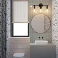 thumbnail image 5 of Retro black bathroom mirror with 3 lights, industrial style bathroom mirror, retro wall light 40 cm, bulb not included, 5 of 5