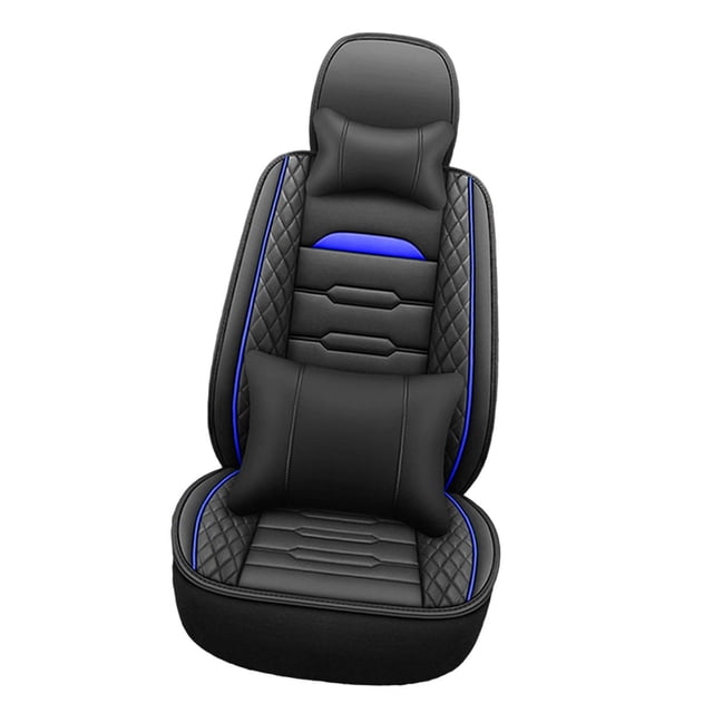 Zorion Excavator Seat Cover Dustproof PU Leather Breathable Comfortable Replacement Blue