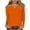 Orange, variant on Dxzfnsa Womens V Neck 3/4 Sleeve T Shirts Casual Button Curved Hem Tunic Tops Basic Loose Fit Tees Fall Outfits 2025 S-2XL