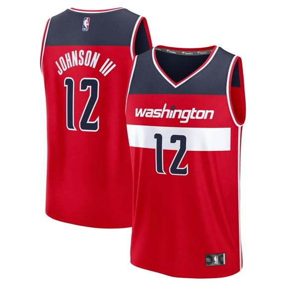 Youth Fanatics Tre Johnson III Red Washington Wizards 2025 NBA Draft First Round Pick Fast Break Replica Jersey - Icon