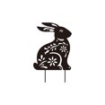 thumbnail image 2 of Agiferg Creative Design Of Metal Hollowed-out Rabbit Garden Decoration Plug-ins Iron Ornaments, 2 of 4