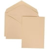 JAM Wedding Invitation Set, Large 5 1/2 x 7 3/4, Ivory Card with Ivory Envelope and Ivory Simple Border Set, 50/pack