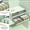 thumbnail image 5 of Namzi Underwear Organizer Drawer, 24 Cells Plastic Sock Underwear Storage Drawer, Stackable Closet Organizers and Storage Box for Bras, Socks, Scarves, Ties, Belt 10.2*15.7*5.5inch（White）, 5 of 5