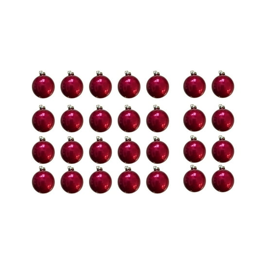 Whitehurst 28ct Raspberry Pearl Finish Glass Ball Christmas Ornament - 2" (50mm)