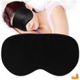thumbnail image 5 of Antifaz de seda para dormir y diadema, antifaz súper suave para dormir, con correa ajustable, adecuado para viajes, siesta, sueño nocturno, 1 pieza (negro), 5 of 5