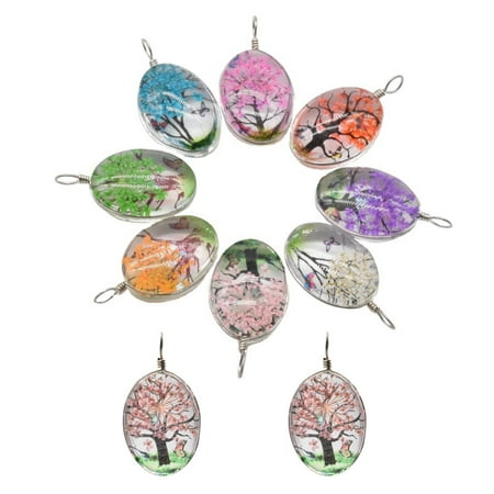 

jewelry pendant 10pcs Creative Dried Flower Pendant Plant Artwork Jewelry Making Accessories