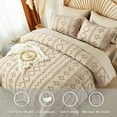 thumbnail image 2 of Davulos Boho Comforter Set Queen ,7 Pieces Bed in a Bag Tufted Queen Size Comforter Shabby Chic Embroidery Bed Set ,Soft Geometric Pattern Bedding Queen for All Seasons, 2 of 9