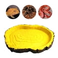 thumbnail image 4 of Cuenco de Agua para alimentos de resina Yinane para tortugas serpientes ranas cornudas ranas toro eslizones 13x8x2CM Alimentador de reptiles, 4 of 8