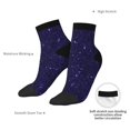 thumbnail image 6 of Fuzoiu Glittering Purple Starfield Print Adult Socks, Crew Moisture-wicking Socks, Unisex Cushion Crew Socks,Casual Sports Ankle Socks, 6 of 7