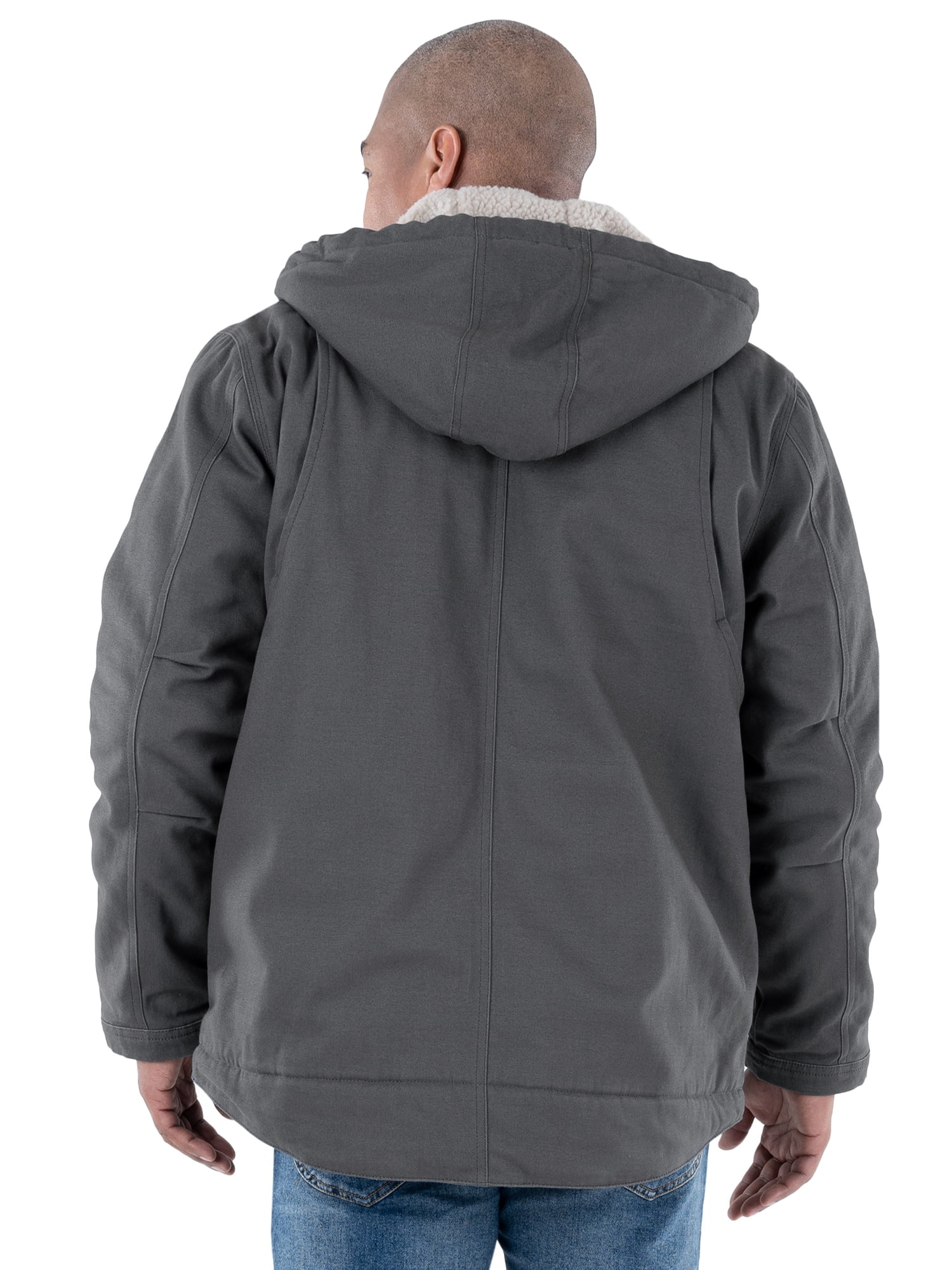 Wrangler Workwear Men's and Big Men's Faux Sherpa-Lined Duck Jacket, Sizes S-3XL