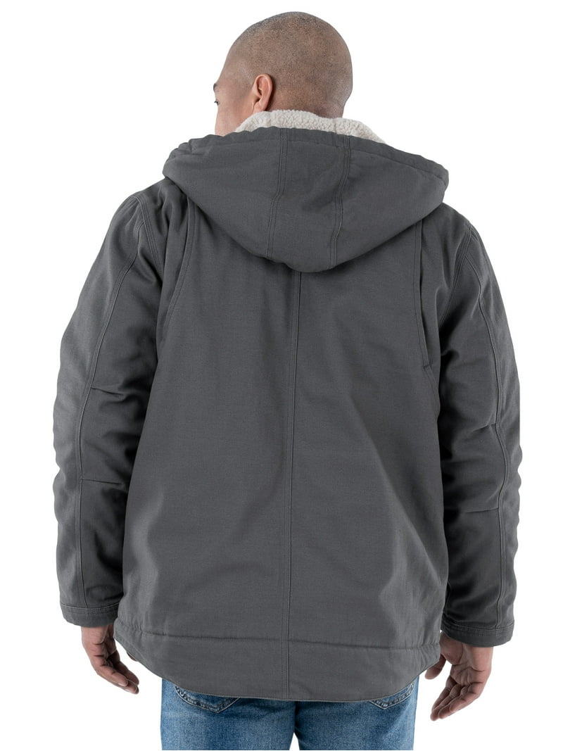 Wrangler Workwear Faux Sherpa-Lined Duck Jacket - Walmart.com