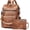 1-Two-toned Brown, variant on Vegan Leather Laptop Backpack for Women 15.6 inch Work Backpack Fashion Travel Backpack Purse for Travel College Work