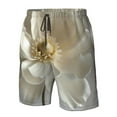 thumbnail image 4 of Logiee Elegant Ivory Flower Print Mens Swim Trunks Quick Dry Board Shorts,Breathable Hawaii Beach Shorts Swimwear Bathing Suits-Small, 4 of 6