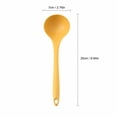 thumbnail image 3 of Silicone Soup Ladle, Long Handle Heat-Resistant Nonstick, Cookware Kitchen Serving Spoon Stew Cooking Tool, Yellow, 3 of 5