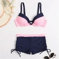 thumbnail image 4 of RUTAYY Women's Bikini Sets Push Up Beachwear Padded Swimwear Color Block Tankini Comfortable Classic Seaside Swimsuit, 4 of 6