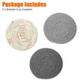 thumbnail image 2 of 3pcs Kitchen Cotton Thread Weave Mats, TSV Cotton Rope Hot Bowl Potholder Pads, Heat Resistant Mats, Kitchen Pot Holders, Absorbent Spoon Rest Stylish Coasters for Cooking and Baking, 2 of 11