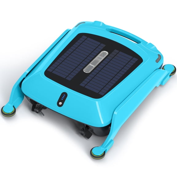 Solar Powered Robotic Pool Cleaner Skimmer Robot: Automatic Pool Surface Skimmer Cleaner, Dual Charging Modes, Smart Radar Obstacle Avoidance, 24/7 Continuous Surface Cleaning for Above Ground Pools
