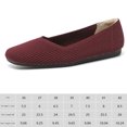 thumbnail image 2 of Pisos Mujer Zapatos Planos Punto Casual Ballet Antideslizante Transpirable para Trabajo Oficina (39) Frijol Rojo Rojo, 2 of 9